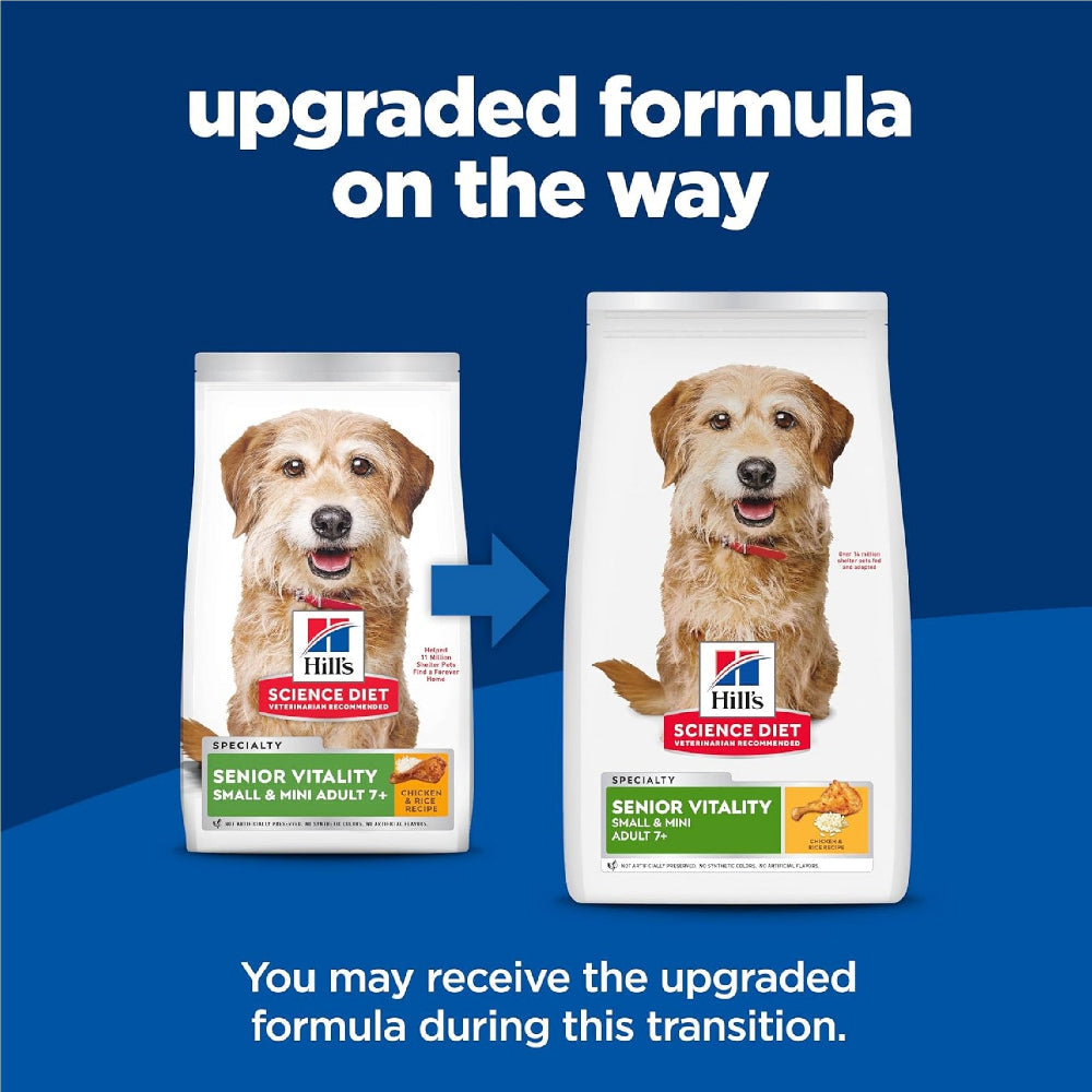 Science Diet - Senior Vitality - Small & Mini Chicken & Brown Rice Adult 7+ Dog Dry Food