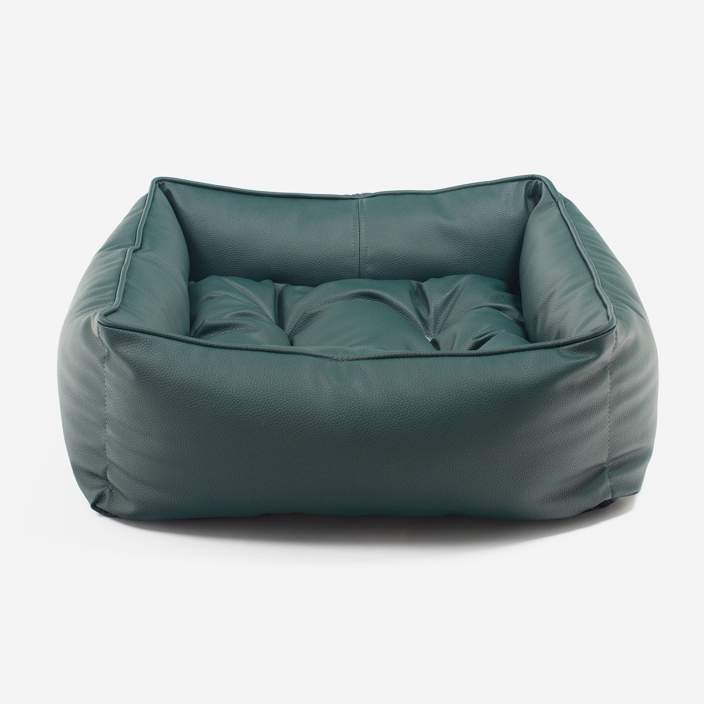 Box Bed With Removable Covers in Rhino Tough Forest Faux Leather by Lords & Labradors