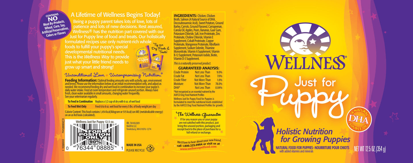 Complete Health Natural Just for Puppy Chicken and Salmon Recipe Wet Canned Dog Food