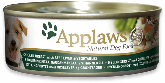 Applaws Wet Dog Food in Can - Chicken Beef Liver & Vegetables - 156g