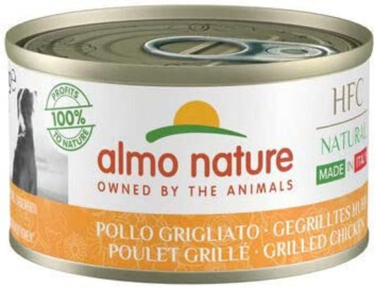 Almo Nature HFC Natural Wet Food for Dogs in Cans - Grilled Chicken - 95g