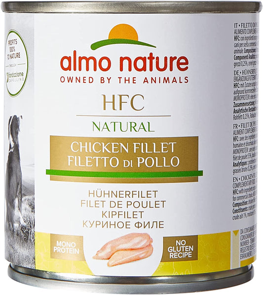 Almo Nature HFC Natural Wet Dog Food in Tin - Chicken Fillet 280g