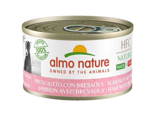 Almo Nature HFC Natural Wet Dog Food in Cans - Ham With Bresaola- 95g
