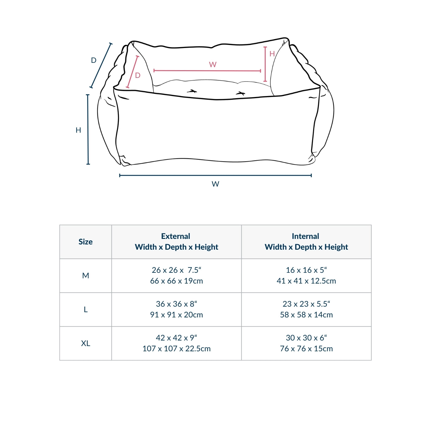 Box Bed With Removable Covers in Rhino Tough Granite Faux Leather by Lords & Labradors