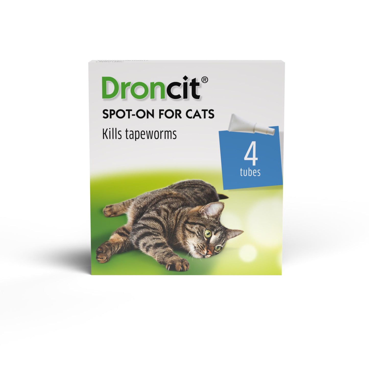 Droncit Spot-On Tapewormer for Cats (from 1kg) - 4 tubes
