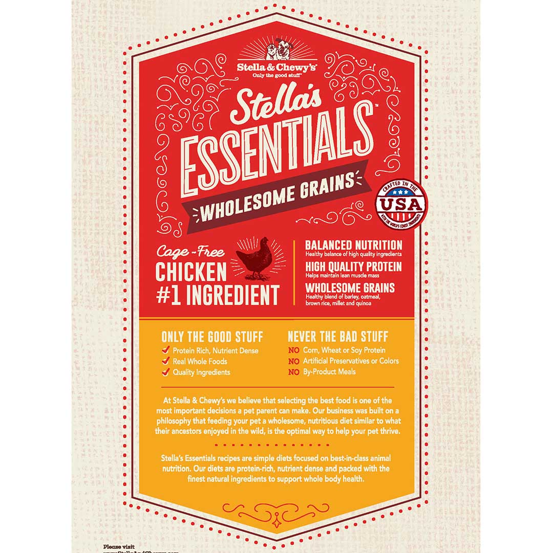 Stella & Chewy's Essentials Grass-Fed Chicken & Ancient Grains Dry Dog Food