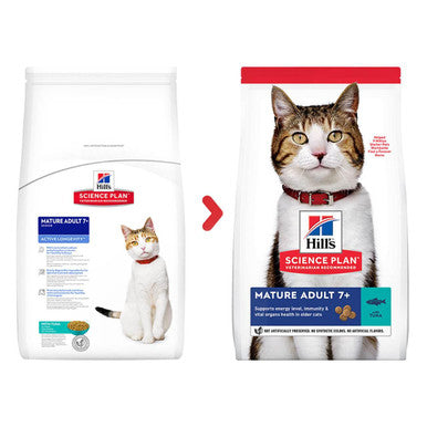 Hill's Science Plan Mature Adult 7+ Dry Cat Food - Tuna